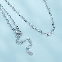 Usine en gros 925 en argent Sterling à la mode en forme de coeur basique chaîne lien homard fermoir collier réglable pour les femmes SCA026