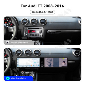 ZWNAV Double écran 12,3 pouces Carplay pour Audi TT 2008-2014 Android 15 Autoradio GPS Navi Lecteur multimédia vidéo Stéréo de voiture Unité centrale - Product Image 2
