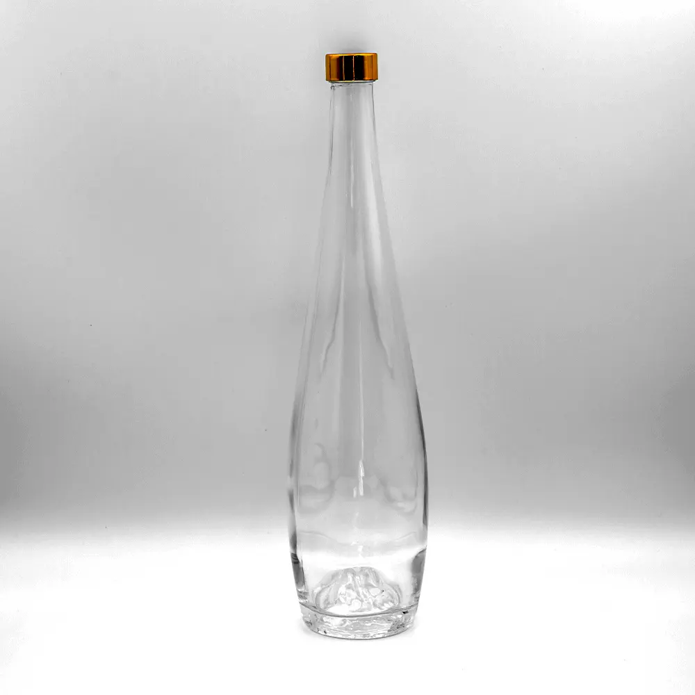 2022 New Arrival Wholesale Flat Round Rum 2l 900ml Luxury Liquor Beverage Alcohol Glass Bottle