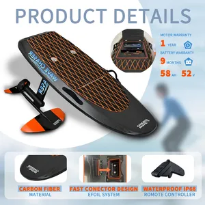 Planche de surf électrique hydrofoil en fibre de carbone Wave Chaser EDEF003 OEM, 45 km/h, 2 heures d'autonomie, certifiée CE, étanche et écologique - Product Image 5