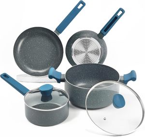 <span class=keywords><strong>Batterie</strong></span> <span class=keywords><strong>de</strong></span> <span class=keywords><strong>Cuisine</strong></span> Antiadhésive Haut <span class=keywords><strong>de</strong></span> Gamme en Marbre et Granit - Product Image 1