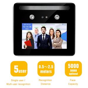 เครื่องควบคุมการเข้าออกด้วยระบบจดจำใบหน้า รองรับ OEM พร้อมหน้าจอป้องกันการใช้งาน รองรับ USB Disk ส่งออกข้อมูลฟรี SDK ซอฟต์แวร์คลาวด์ บันทึกเวลาทำงาน - Product Image 2