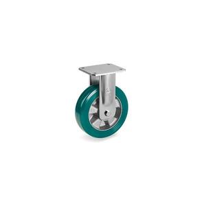 TELLURE ROTA-Roues polyuréthane 628414 TR-ROLL, centre en aluminium, support fixe EE MHD-largeur de roue 50mm, ø 160 mm (Qté 2) - Product Image 1