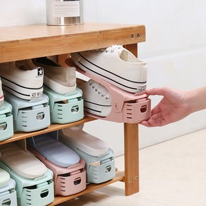 Zapatero Ajustable <span class=keywords><strong>para</strong></span> el Hogar, Organizador de <span class=keywords><strong>Zapatos</strong></span> de Plástico de Doble Capa, Soporte Integrado <span class=keywords><strong>para</strong></span> <span class=keywords><strong>Zapatos</strong></span> - Product Image 3