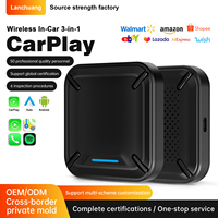 Fuallwin Car Smart Box Adaptador inalámbrico Android Auto Carplay con SIM TF Ai Box Conecta Apple y Android Phone