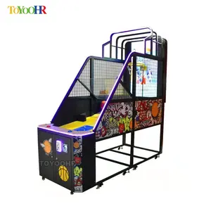 Mesin basket dioperasikan koin dewasa, bermain Game menembak gila bola basket Arcade, mesin permainan penebusan