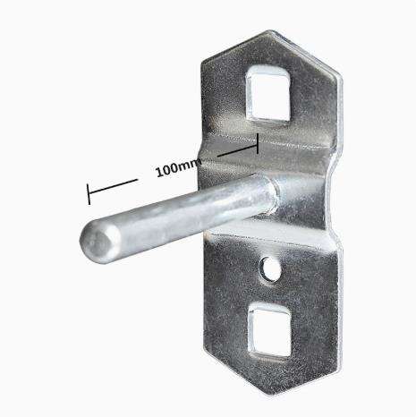 Crochet droit oblique 100mm