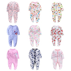 Vente en Gros Barboteuse Mignonne pour Nouveau-Né Vêtements pour Bébé Garçon Grenouillère à Pieds en Pur Coton - Product Image 6