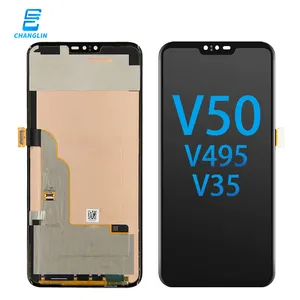 Touch Screen Mobile Phone LCD 6.4'' Assembly Digitizer Display Spare Parts for LG V50 ThinQ 5G V50 Dual Screen