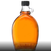 Envasado de alimentos 8oz 16oz Botella de vidrio de jarabe de arce con mango de oreja