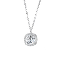 Bague de luxe exquise en argent sterling 925 plaqué rhodium avec moissanite carrée en forme de cube de sucre, bijou de mode pour femme, vente en gros