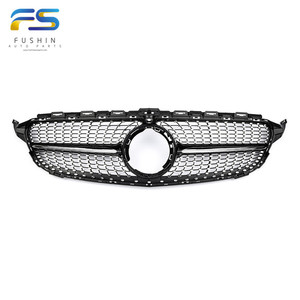 <span class=keywords><strong>W205</strong></span> Facelift Diamond Look Grille avant noire pour voitures de <span class=keywords><strong>classe</strong></span> <span class=keywords><strong>C</strong></span> 2019-ON Bon ajustement sans trou de caméra - Product Image 6