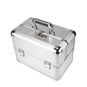 Professional Custom Beauty Mirrored Sturdy Aluminum Brush <strong>Makeup</strong> <strong>Box</strong> - Product Image 3