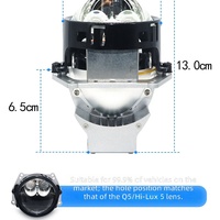Phare de moto électrique intelligent à LED double laser bi-faisce, projecteur intégré, faisceau haut et bas, mise à niveau 45-65W 12V