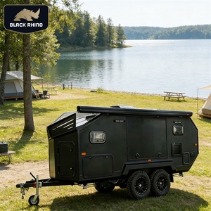 Caravane tout-terrain standard australien EU, remorque 4x4 à plancher rigide, camping-car RV pour 3 à 4 personnes, style américain, à vendre - Product Image 1