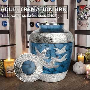 Urna Funeraria Moderna de Latón para Cenizas Humanas, Florero Conmemorativo de Sobremesa, Impresión Personalizada, Hecha a Mano, Capacidad de 1-2L - Product Image 2