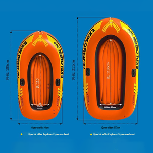 Kayak gonflable pliable pour 2 personnes 2025 – Kayak portable, durable et économique pour la pêche en mer et les excursions, avec accessoires de pagaie - Product Image 6