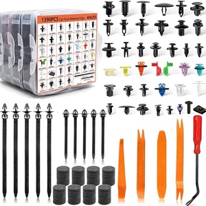 1595 pièces de clips de fixation pour voiture et kit de garniture de panneau de porte, rivets de pare-chocs en nylon pour Ford, Toyota, Chevrolet, BMW, Benz, Audi, <span class=keywords><strong>Nissan</strong></span> - Product Image 1