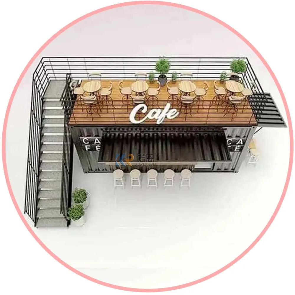 Tùy chỉnh container cà phê cửa hàng cho thuê prefab Modular container nhà vận chuyển container bar nhà hàng với nhà bếp