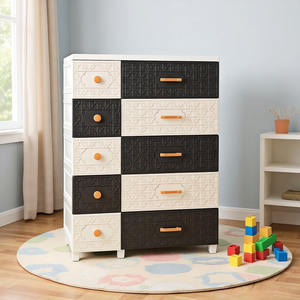 Armoire de rangement en <span class=keywords><strong>plastique</strong></span> de luxe à <span class=keywords><strong>5</strong></span> niveaux, grande capacité, durable, organiseurs de rangement, <span class=keywords><strong>tiroirs</strong></span> pour chambre à coucher, salon - Product Image 1