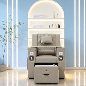 Sillón de Pedicura de Diseño Único para Salón de Belleza, Silla de Spa Eléctrica de Lujo con Masaje Reclinable, Moderna Silla de Baño para el Cuidado de los Pies con Luces - Product Image 4