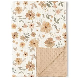 <span class=keywords><strong>Couverture</strong></span> en minky super douce 30*40 pour nouveau-nés, garçons et filles, jetés de <span class=keywords><strong>lit</strong></span> en coton mousseline tricoté, motif de feuilles, points sur le devant, polaire - Product Image 5