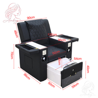 Fauteuil de pédicure moderne en cuir PU avec dossier réglable, station de soin des pieds et options multicolores pour salon de beauté