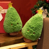 Coussin décoratif pour sapin de Noël, cadeau du Nouvel An, jouet en peluche amusant, mini ornement en forme de sapin, poupée de Noël en coton personnalisable