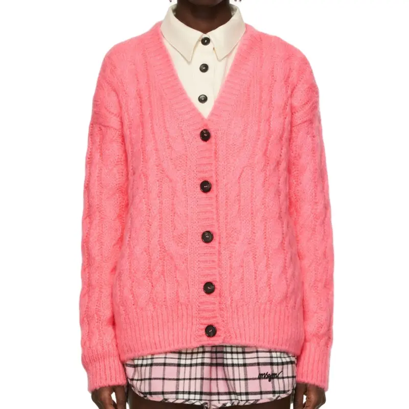 Wholesale Fashion Custom Design Women Long Sleeve Cardigan Sweater Coat Ladies Long Winter Coat Knitted Cardigan Sweater Unisex
