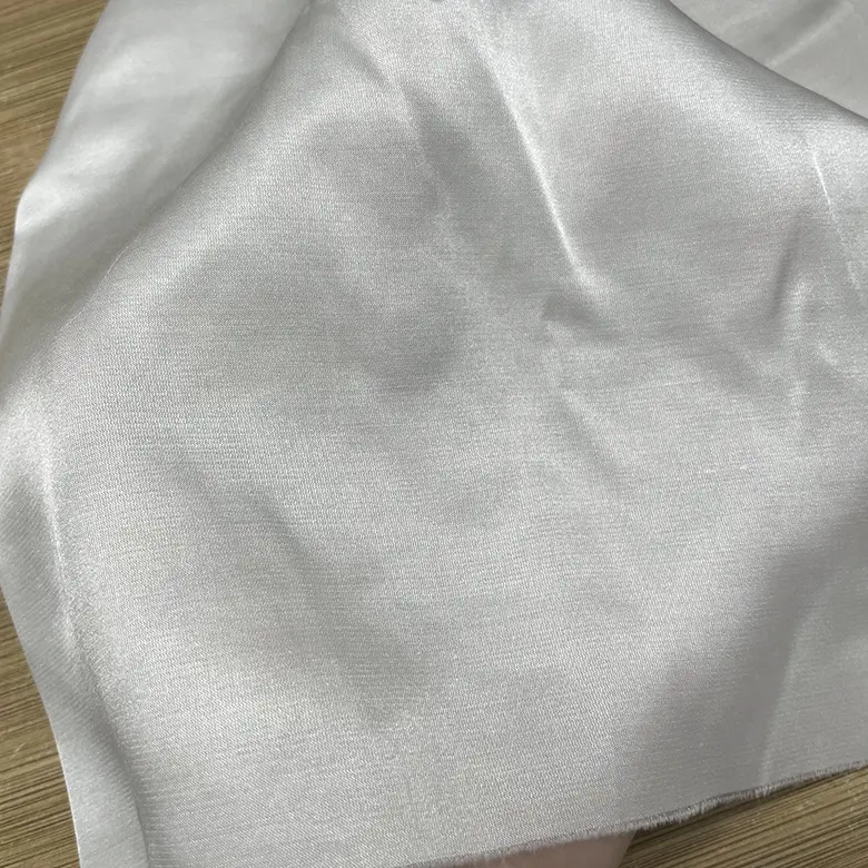 White 19mm Silk rayon blend fabric white silk viscose blend fabric for plain dyeing or printing