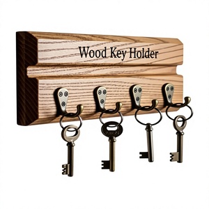 Handcrafted Solid Wood Wall Mounted <b>Key</b> Holder for Home Entryway Hallway Office Decorative <b>Key</b> Holder - Product Image 1