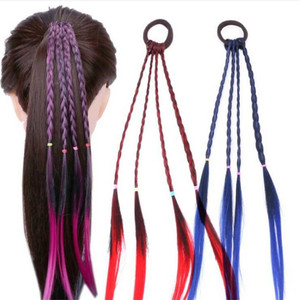 Simple Enfant Élastique Bande De Cheveux Élastique Cheveux Accessoires Enfants Perruque Bandeau Filles Torsion Tresse Coiffure Corde Cheveux Tresse - Product Image 1