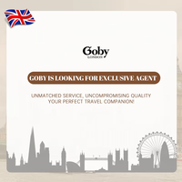 Ensemble de bagages ultra-légers Goby London 14/20/25/29 pouces ABS+PC, valise à roulettes grande capacité extensible avec roulettes