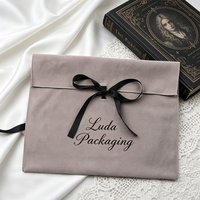 Pochette portable en suède pour épingles à cheveux, étui à lentilles de contact, cartes, petits objets personnels, sacs en velours personnalisables avec logo, emballage