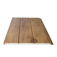 Panneau mural isolé extérieur Panneaux sandwich métalliques Toiture Imperméable Décoration Revêtement 16 mm d'épaisseur Mousse PU Panneau ignifuge