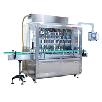 Machine de remplissage automatique de liquides à six buses à piston, entraînée par un servomoteur, haute précision pour les bouteilles en plastique, les canettes, les pots et les tubes de jus