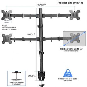 Ergonomic Aluminum Multifunctional Computer Monitor <b>Stand</b> Rotating Display <b>Stand</b> with Stock Availability - Product Image 2