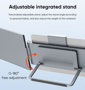 Monitor LCD Portabel SIBOLAN 14 Inci Triple Panel IPS 1920*1200P Desain Paten Tri Extender Dual Type-c USB 3.0 Layar dengan Speaker - Product Image 6