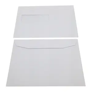 Transparent Window Paper Envelope For Office Or School Pocket Blank White Commercial Envelope