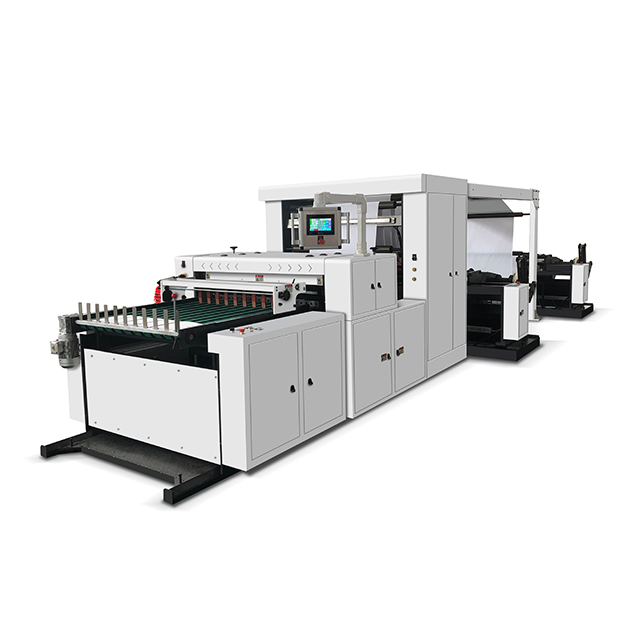 Paper Roll to Sheets Cutting Machine With Conveyor Belt for Sandwich Hamburger Wrapper High Speed Sheeting Machine