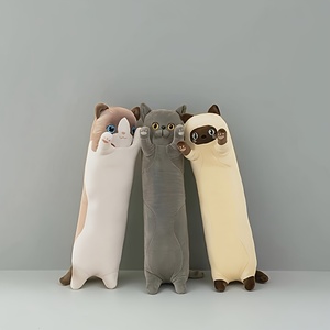 Uzun Kedi Peluş Oyuncak Uzun Şerit Klipsli Bacaklı Kedi Bebek Yastık Unisex Uyku Sarılma Tembel Uyku Bebek Polyester Dolgulu - Product Image 2