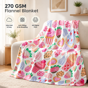 Selimut Lembut Flanel Fleece Lucu untuk Sofa, Tempat Tidur, Ruang Tamu, Kantor, dan Perjalanan - Product Image 4