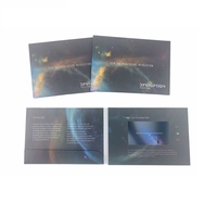Carte de brochure vidéo noire A5 de 5.0 pouces avec livre vidéo numérique LCD personnalisé pour le salon d'affaires
