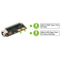 Radxa ZERO 3E, Rendimiento Superior, Eficiencia Energética, SBC Rockchip RK3566, LPDDR4, Conexión Cableada Estable, Quad-Core Cortex-A55