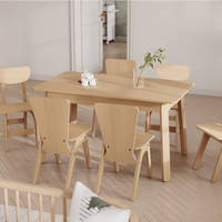 Tables d'activités pour enfants en bois massif, mobilier de salle à manger, décoration intérieure, table Boori Living Leaf, tables durables et populaires
