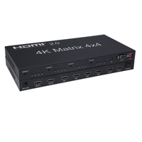 Commutateur vidéo HDMI matriciel 4x4 DTECH DT-7030 18 Gbps 4K 60 Hz V2.0 avec IR RS232