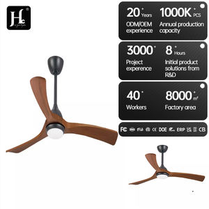 Modern New 52 Inch 3 Solid Wood Blade <b>Ceiling</b> <b>Fans</b> Retro Ventilation <b>Ceiling</b> <b>Fan</b> <b>With</b> <b>Remote</b> <b>Control</b> - Product Image 5