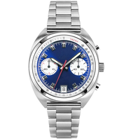 Montre chronographe automatique en acier inoxydable 316L pour hommes, de luxe, ST1901