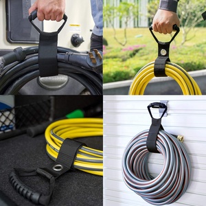 Easy-Carry Heavy Duty Storage Cord Carrying Strap Hanger With Rubber Handle <strong>Hook</strong> <strong>and</strong> <strong>Loop</strong> - Product Image 6
