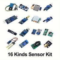 Kit de modules de capteurs 16/22/37-en-1 pour R3 Mega2560 - Suite d'apprentissage pour débutants avec capteur de chaleur infrarouge, capteur ultrasonique, capteur d'humidité du sol DHT11, L